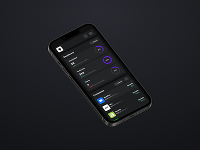 Mobile Dashboard app dark dashboard design mobile mobile app mobile desing ui ux