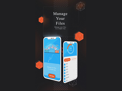 File Manager App 3d after effect animation app branding design graphic design motion graphics product design ui ux website