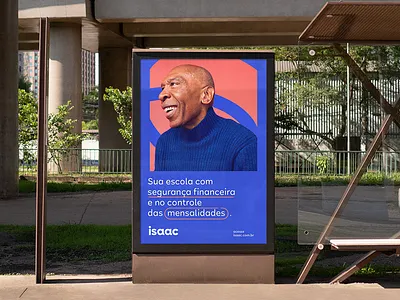 Isaac billboard blue escola isaac school
