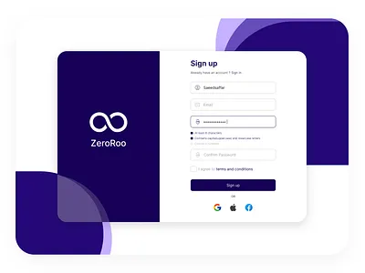 Sign up Ui design sign up ui ux