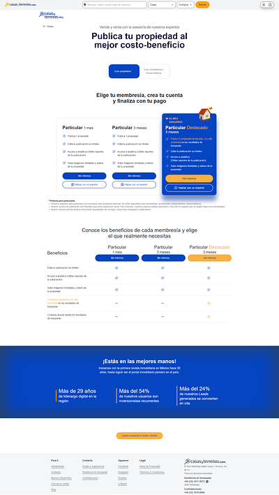 Casas y Terrenos Redesign Project design ui ux web