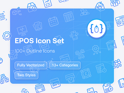 EPOS Icon Set | Two Mode Outline design icon point of sale pos saas set ui userexperience vector