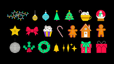 Illustrated assets: Christmas & New Year christmas design digital art graphic design illustration illustrator indian app new year ui ui illustration vector illustration