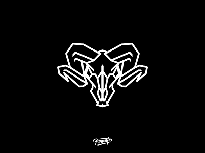 Goat Skull aries brand demon design goat grid horn horns lineart logo satan skull vector