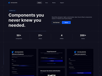 Open-Source Landing Page landing page open source product designer react tailwind ui ux