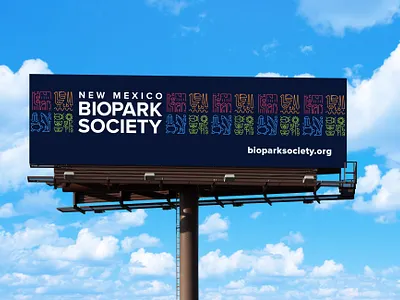 New Mexico BioParks - Billboard aquarium billboard biopark blue botanic gardens brand design branding design graphic design icon identity illustration logo logo design logos mark monoline new mexico zoo zoo logo