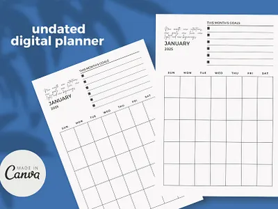 Monthly Planner canva canva design canva template digital planner monthly planner planner