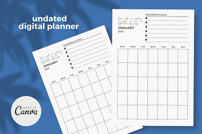 Monthly Planner canva canva design canva template digital planner monthly planner planner