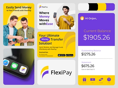 Flexipay Money Transfer Branding brand guideline brand identity brandbook branding corporate identity graphic design identity logo logo design logomark logotype money money transfer payment send money tech transfer visual identity