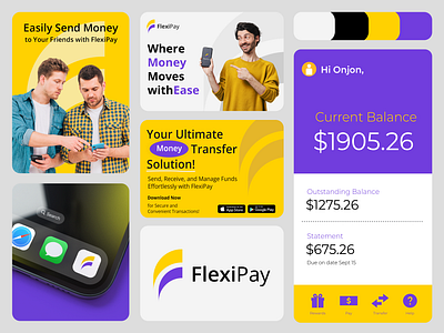 Flexipay Money Transfer Branding brand guideline brand identity brandbook branding corporate identity graphic design identity logo logo design logomark logotype money money transfer payment send money tech transfer visual identity