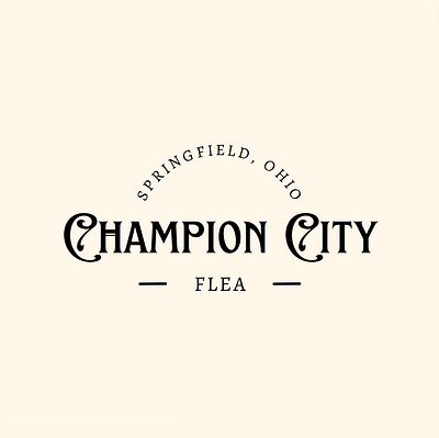 Champion City Flea - Branding branding digital graphic design logo logotype print typeography