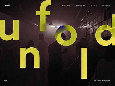 unfold. branding channel minimal music track website youtube