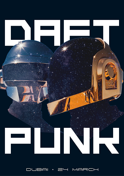 Daft Punk | Poster design concert daft punk design graphic design illustrator poster ui