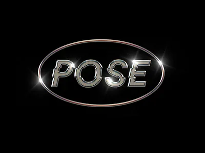 Pose Party 3d disco glow logo party silver
