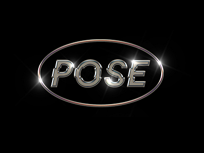 Pose Party 3d disco glow logo party silver
