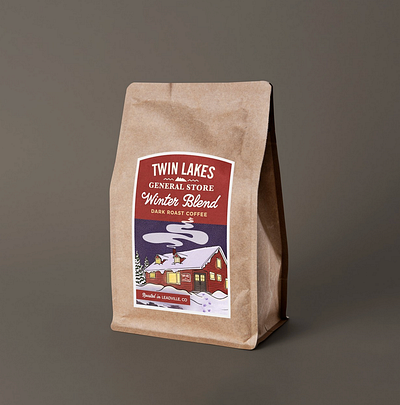 Twin Lakes General Store Coffee Blends coffee graphic design