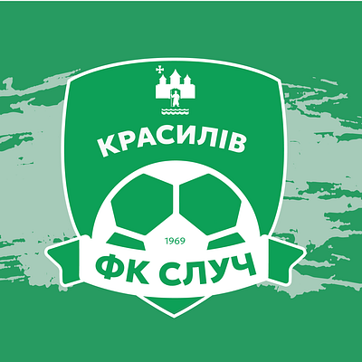 Football club's logotype "Sluch" Krasyliv branding football club graphic design illustrator logo
