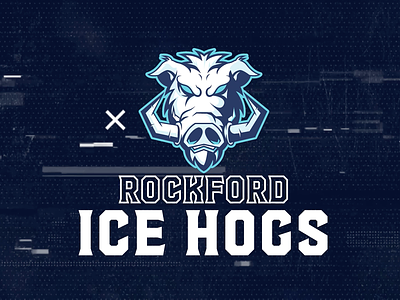 Ice Hogs Logo Animation after effects animation design glitch hog illustration logo logo reveal pig sports warthog