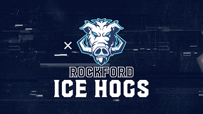 Ice Hogs Logo Animation after effects animation design glitch hog illustration logo logo reveal pig sports warthog