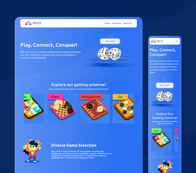 Game landing page desktop gaming landing ui