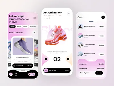 E-commerce App cart clean dribbble best design ecommerce ecommerce mobile app ecommerce trending full app design interface minimal app mobile app modern design 2024 product sales panel shop uiux web design