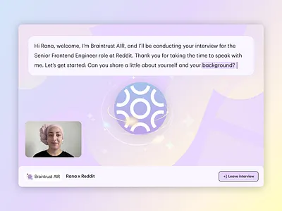Async AI Interviews with Braintrust AIR ai ai interview artificial intelligence asyn crypto employer freelance hiring interview job market jobs product design recruiters recruitment recruitmers ui ux video chat video interview web3