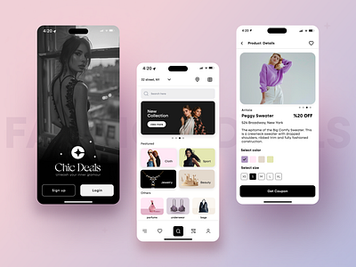 Fashion mobile app design app appdesign fashion mobile ui uidesign user experience user interface ux