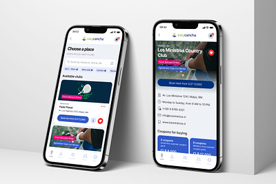 Clubs list and detail app button card clubs components detail info list mobile mobile design ui ui components ui design ux ux design