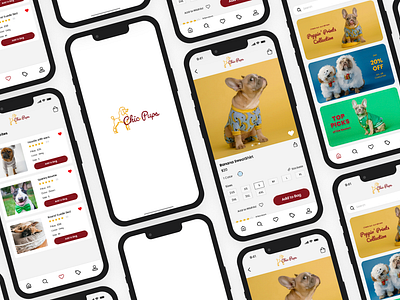 Chic Pups - App Design app app design design ui ux