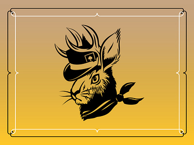 Jackalope Dealer beer label casino character design cowboy design digital illustration game night graphic design illustration jackalope jackelope poker rabbit vector vector illustration wild west