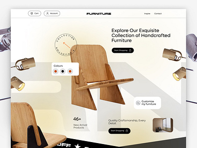 Furniture - Shopify Landing Page adobe xd design e commerce figma furniture ui ux web