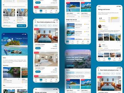 Travel & Accommodation App app screen appdesign behance designer design figma hotel booking app new trend travel agency app travel app ui ui template uidesign uiguides uiinspiration uitrend uiux mobile application uiuxdesign userexperience userinterface userinterfacedesign