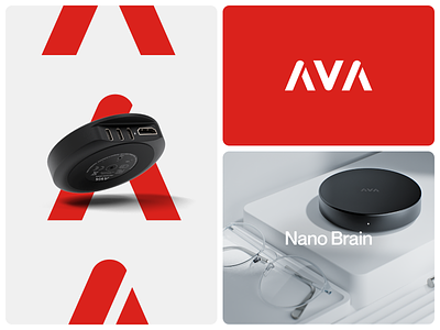 Ava Nano Brain ava futuristic graphic design minimal minimalistic nano brain orange robot swiss tech typography vibrant