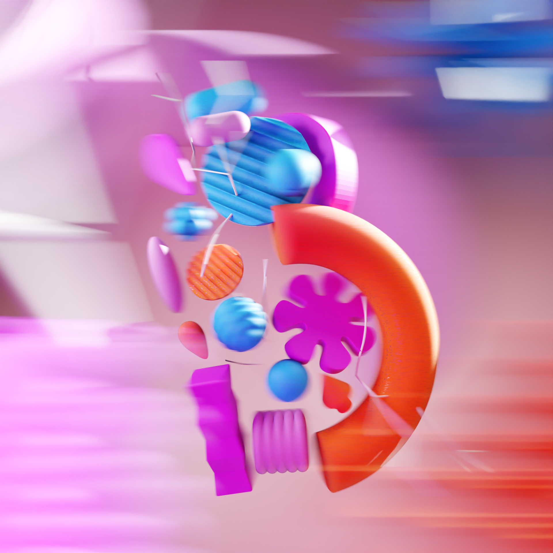 3D Shapes for Typography 3d branding design graphic design illustration logo typography