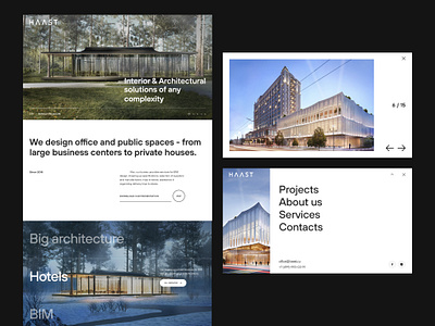 Architectural Bureau concept design grid mainpage ui web webdesign