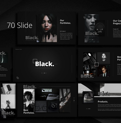 Presentation Template black portfolio template