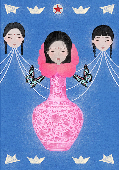 Animation: Girl, Vase, Flower 2danimation animation art artwork design dream fantasy gif illustration surrealism
