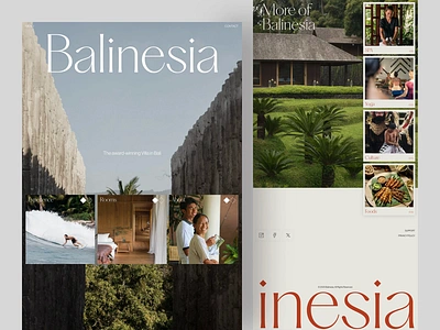 Balinesia - Villa & Resort Website animation case study clean design minimal minimalis design outdoor resort responsive website travel ui villa villa website web animation web design web designer webflow website website designer