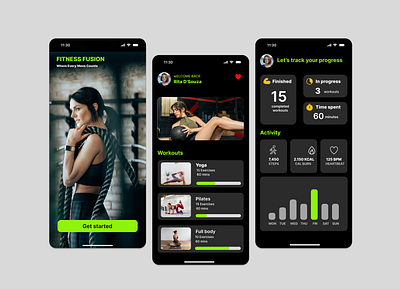 Fitness Fusion app design branding