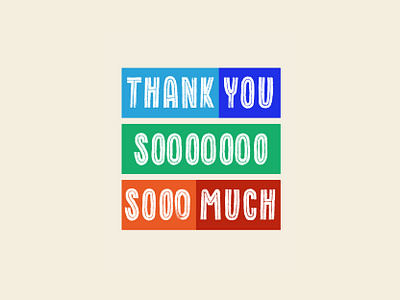 Thank You So Much Card celebrate graphic design greeting cards illustration thank you typography tysm