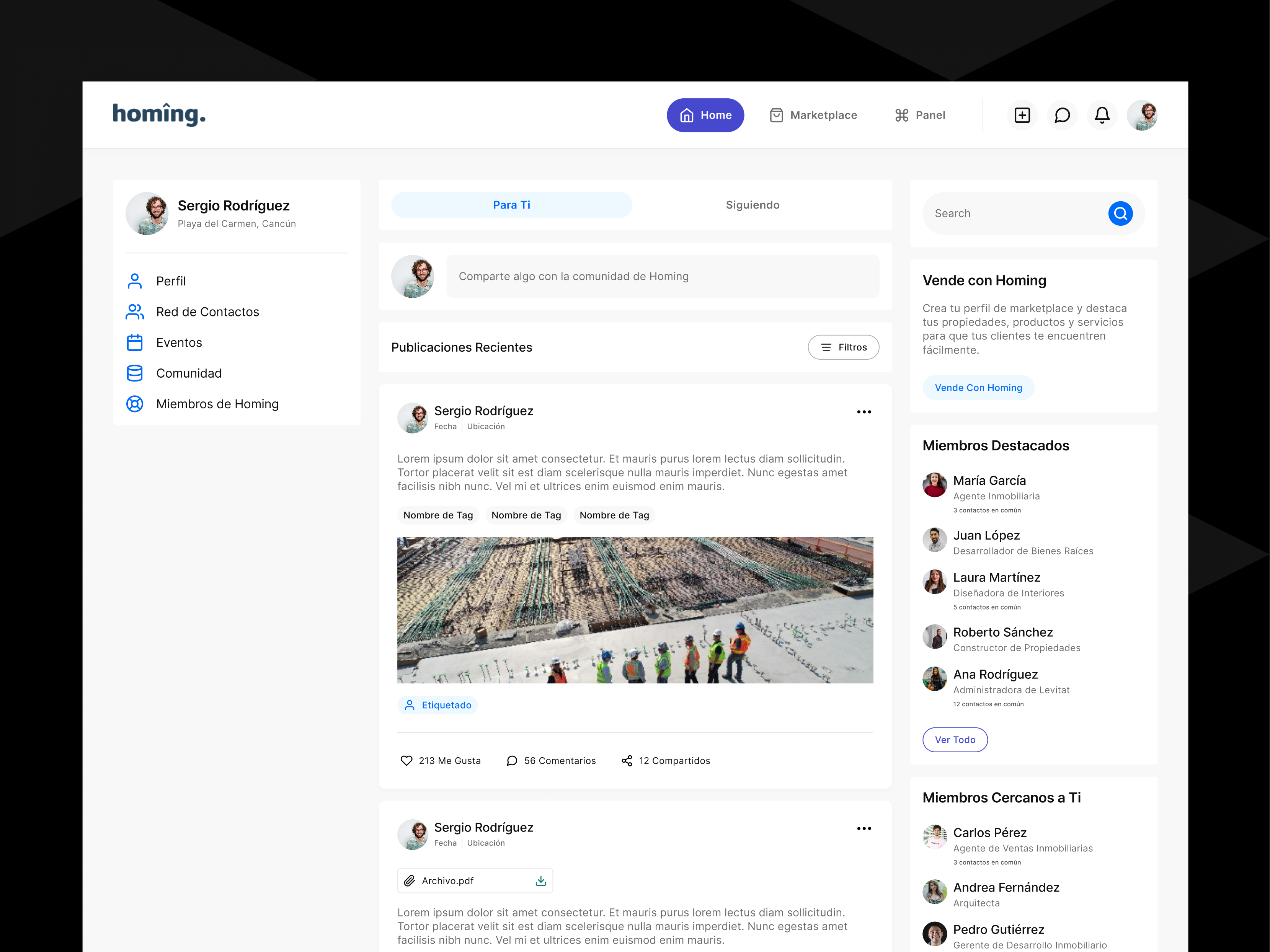 Community Section of Social Platform app app design design graphic design ui ux