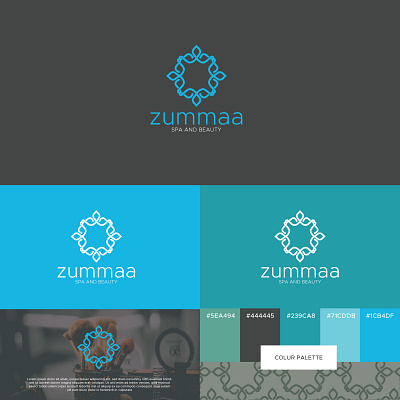 for client zummaa spa and beauty beauty beautyful branding company logo cosmetic cute female girls graphic design logo luxcury relaxtion shop spa spa treatment terapiutic wellness women