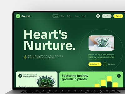 Growve - Plant eCommerce Landing Page amazon ecommerce elementor farm framer green landing nature page plant shopify template theme ui webflow website wordpress