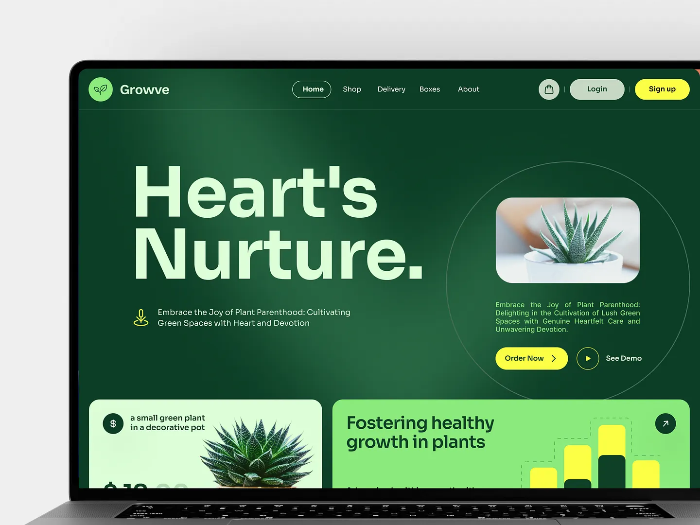 Farm Website Design: Growve - A Modern Plant eCommerce Experience