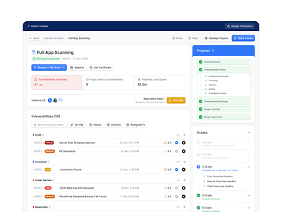 Scan Details manual penetration pentest progress saas scan ui ux vulnerabilities
