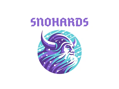 SnoHards blizzard branding design graphic design hockey illustration illustrator jersey logo snow vector viking