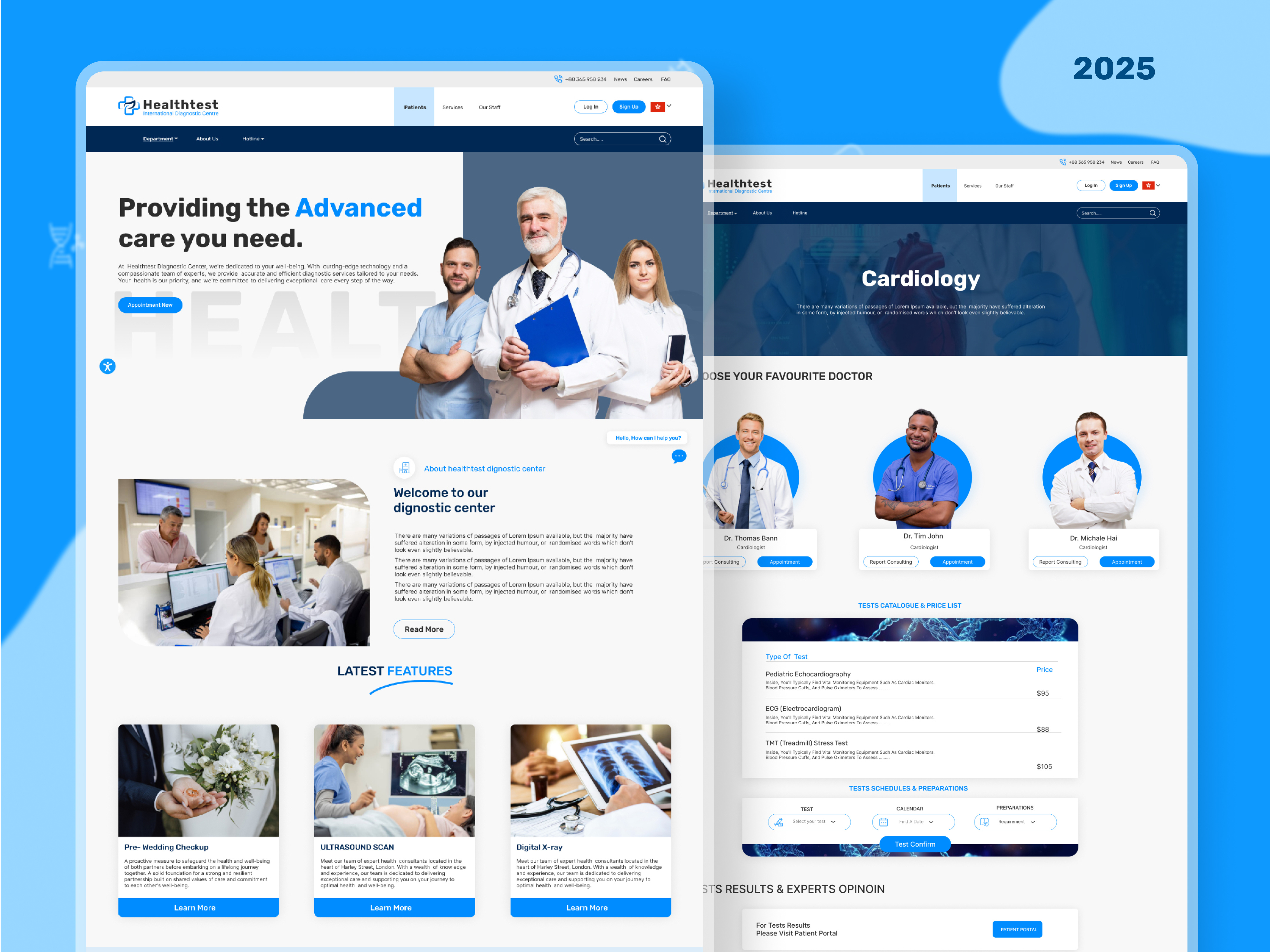 Hospital Full Website - UI/UX Case Study case study cool ui figma design full website healthcare home page hospital hospital website landing page medical medical website modern redesign ui ui design uiux ux ux design website website design