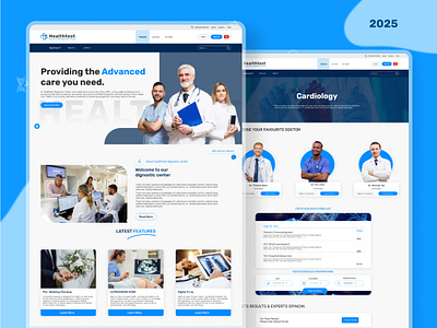 Hospital Full Website - UI/UX Case Study case study cool ui figma design full website healthcare home page hospital hospital website landing page medical medical website modern redesign ui ui design uiux ux ux design website website design