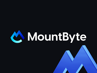 MountByte (For Sale) branding gradient logo it logo logo startup logo