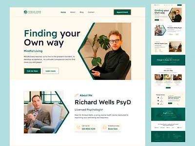 Zenlife - Mental Health Website 😇 abu hasan app branding buraq lab care clean ui desktop health care home page interface ios landing page medicine product page therapy ui ux web design website design